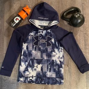 Kids Under Armour hoodie Blue Digital Camo